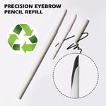 PRIVATE LABEL, 100pcs Wholesale Luxury PREMIUM Quality Vegan, Waterproof 24hr High Pigmented Precision Eye Brow Pencil with Spoolie, 2-in-1 Natural Hair-Like Stroke Brow Pencil