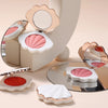 PRIVATE LABEL, 100 pcs Wholesale Luxury PREMIUM Quality Vegan, Cruelty Free, 
Custom Cute Pink/White and Gold Shell Cream Blusher, Single Compact Powder Blush. 5 Shades