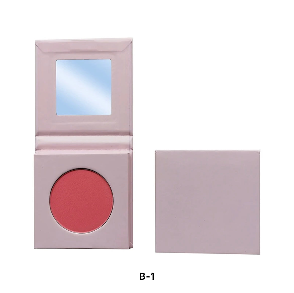 PRIVATE LABEL, 100pcs Wholesale Luxury PREMIUM Quality Vegan, Cruelty Free Custom Cute Pink Square Inner Round Pressed Powder High Pigmented Single Blush/ Contour Bronzer Palette 20 Shades