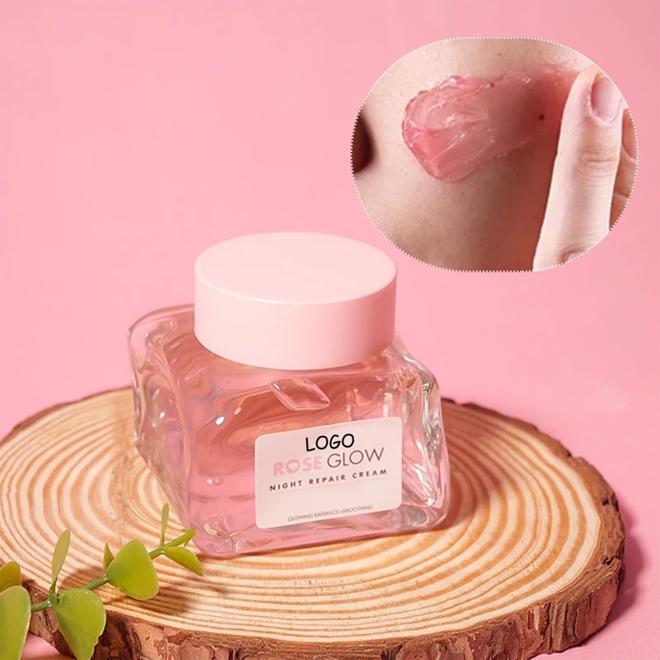 PRIVATE LABEL, Wholesale Luxury PREMIUM Quality Pre-Filled 200 Pcs Natural Rose Jelly Facial Sleeping Mask, Anti-aging Gel Mask