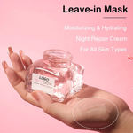 PRIVATE LABEL, Wholesale Luxury PREMIUM Quality Pre-Filled 200 Pcs Natural Rose Jelly Facial Sleeping Mask, Anti-aging Gel Mask