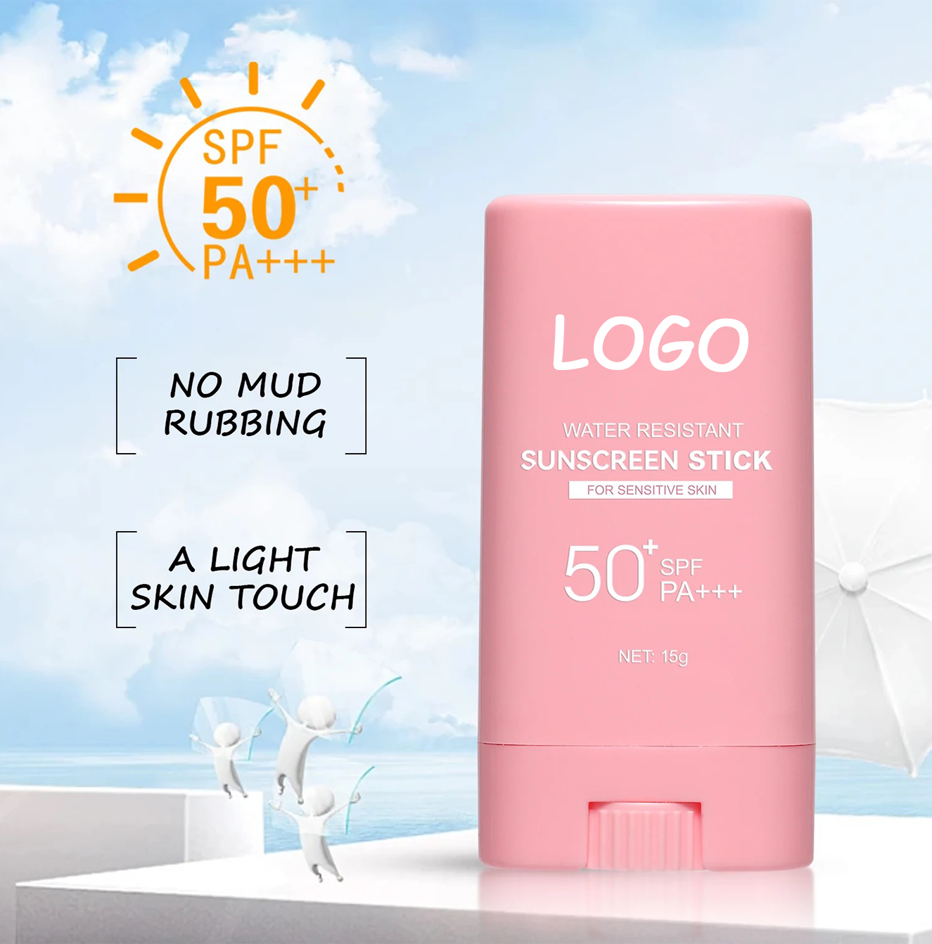 PRIVATE LABEL, Wholesale Luxury PREMIUM Quality Vegan Mineral Herbal SPF 50 Matte Sunscreen Stick for Sensitive Skin