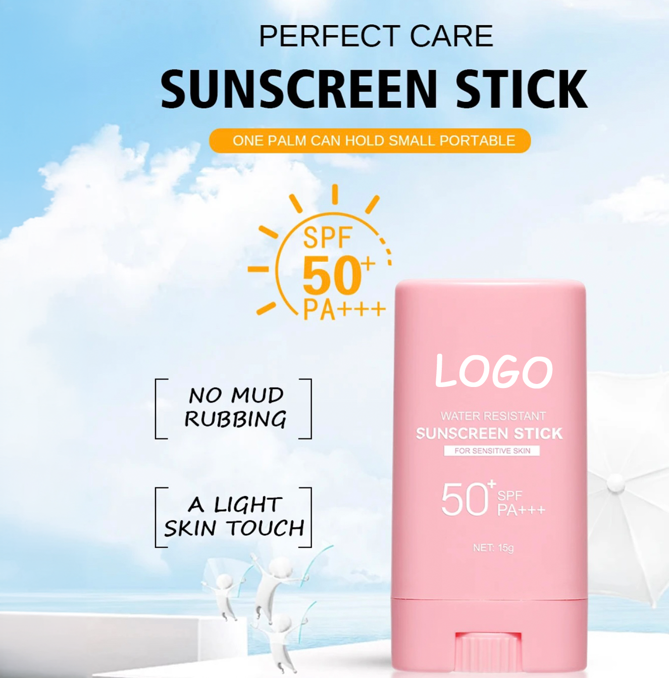 PRIVATE LABEL, Wholesale Luxury PREMIUM Quality Vegan Mineral Herbal SPF 50 Matte Sunscreen Stick for Sensitive Skin