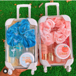 Wholesale 10 piece Mini Cosmetic Bundle, Empty Suitcases for Eyelashes, Scrunchies, Lipgloss Bundle Girly Suitcases Cosmetic Packaging