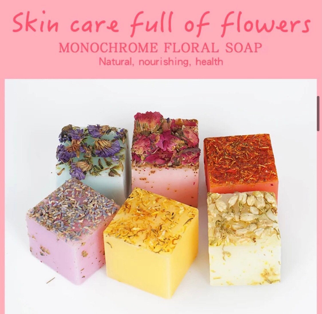 Wholesale 30 piece,120 g Natural Organic Floral Petal Skin Repairing Soap (12 Types)