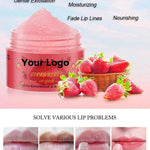PRIVATE LABEL, Wholesale Luxury PREMIUM quality Moisturizing Strawberry/ Cucumber Lip Scrub
