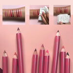 PRIVATE LABEL 100 piece Wholesale Waterproof ,PREMIUM Quality, Pink High Pigment, Long Lasting Lip-Liner Pencil 9 shades