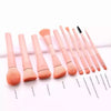 PRIVATE LABEL, Wholesale Luxury PREMIUM quality Fluffy Pink Makeup Brushes. 10 pcs Cosmetic Set (Free Shipping)
