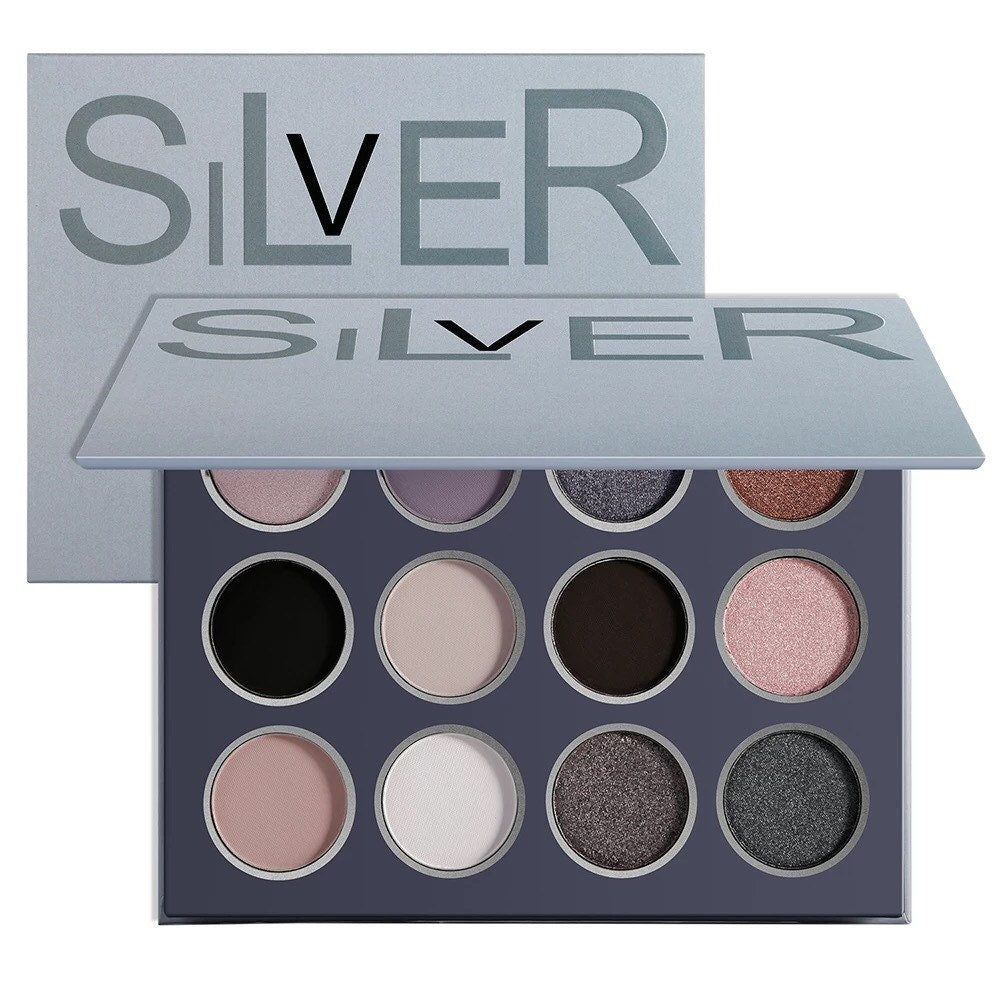 PRIVATE LABEL, Wholesale PREMIUM 50 Piece, Silver Cosmetic Multicoloured Fruit Inspired Eyeshadow Palettes, 5 Colours.