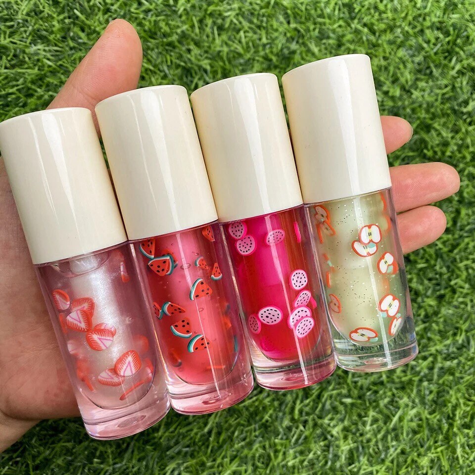 PRIVATE LABEL, 50 pcs Wholesale Luxury PREMIUM quality pre-filled Vegan Fruity Coconut Oil Glossy Gloss. 4 Flavours (Free Shipping)