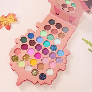PRIVATE LABEL, 1000 pcs Wholesale Luxury PREMIUM quality Eyeshadow Vendor Cute High Pigment Pressed Makeup, Sweet Girl Pig Theme (35 Shades)