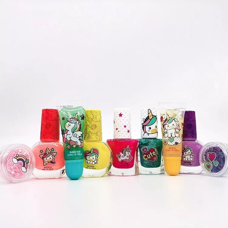 PRIVATE LABEL, 1000 Sets Wholesale Luxury PREMIUM quality Vegan/ Cruelty Free Cute Unicorn Theme Children Beauty Set (13 pcs kit)