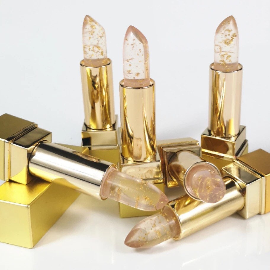 PRIVATE LABEL 200 piece, Wholesale Luxury PREMIUM quality, transparent lipstick with gold foil
