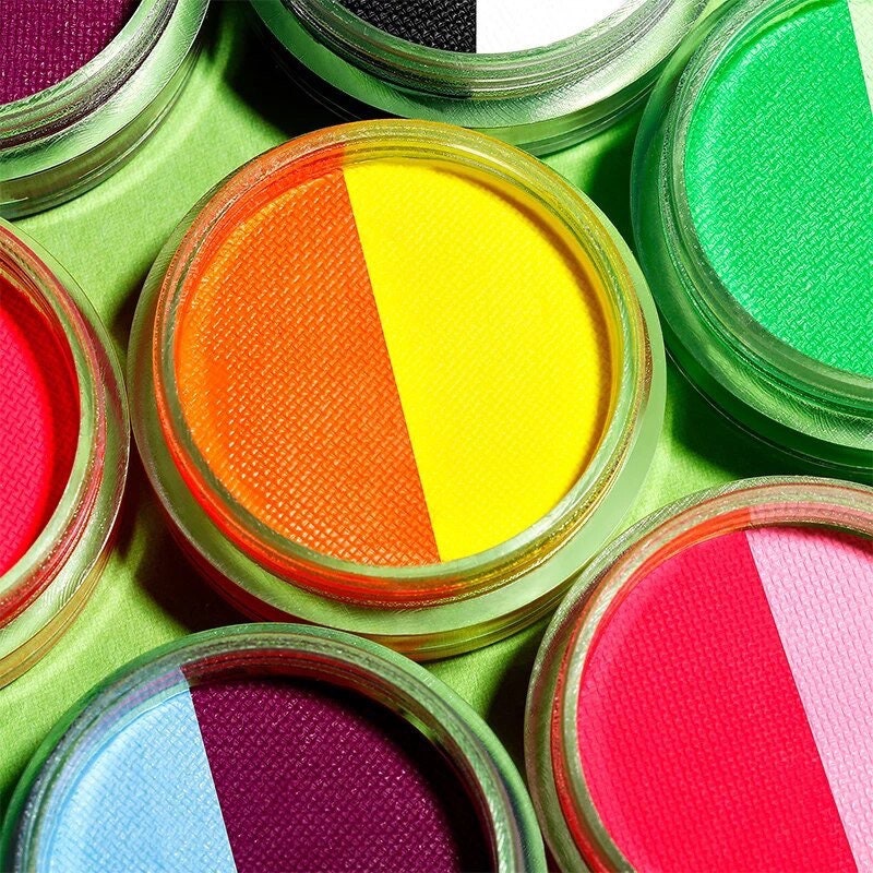 Private Label, 50pcs Wholesale PREMIUM Quality Neon Water Activated Eyeliner Rainbow Color Aqua UV Glow Blacklight Face Paint (5 Colours)