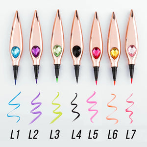 PRIVATE LABEL, 50 pcs Wholesale Luxury PREMIUM quality Smooth Quick-dry Waterproof Colored Gemstone Eye Liner (6 Shades)
