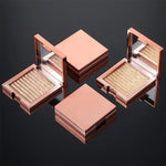 PRIVATE LABEL, 50pcs Wholesale Luxury PREMIUM quality Highlighter Pigment Pressed Powder, 3D Shimmer Glow Contour (7 shades)