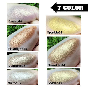 PRIVATE LABEL, 50pcs Wholesale Luxury PREMIUM quality Highlighter Pigment Pressed Powder, 3D Shimmer Glow Contour (7 shades)