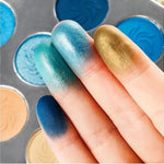 PRIVATE LABEL, Wholesale PREMIUM 30 Piece Cosmetic Waterproof Winter Frosty Blue Vegan Eyeshadow Palettes, 15 Colours.
