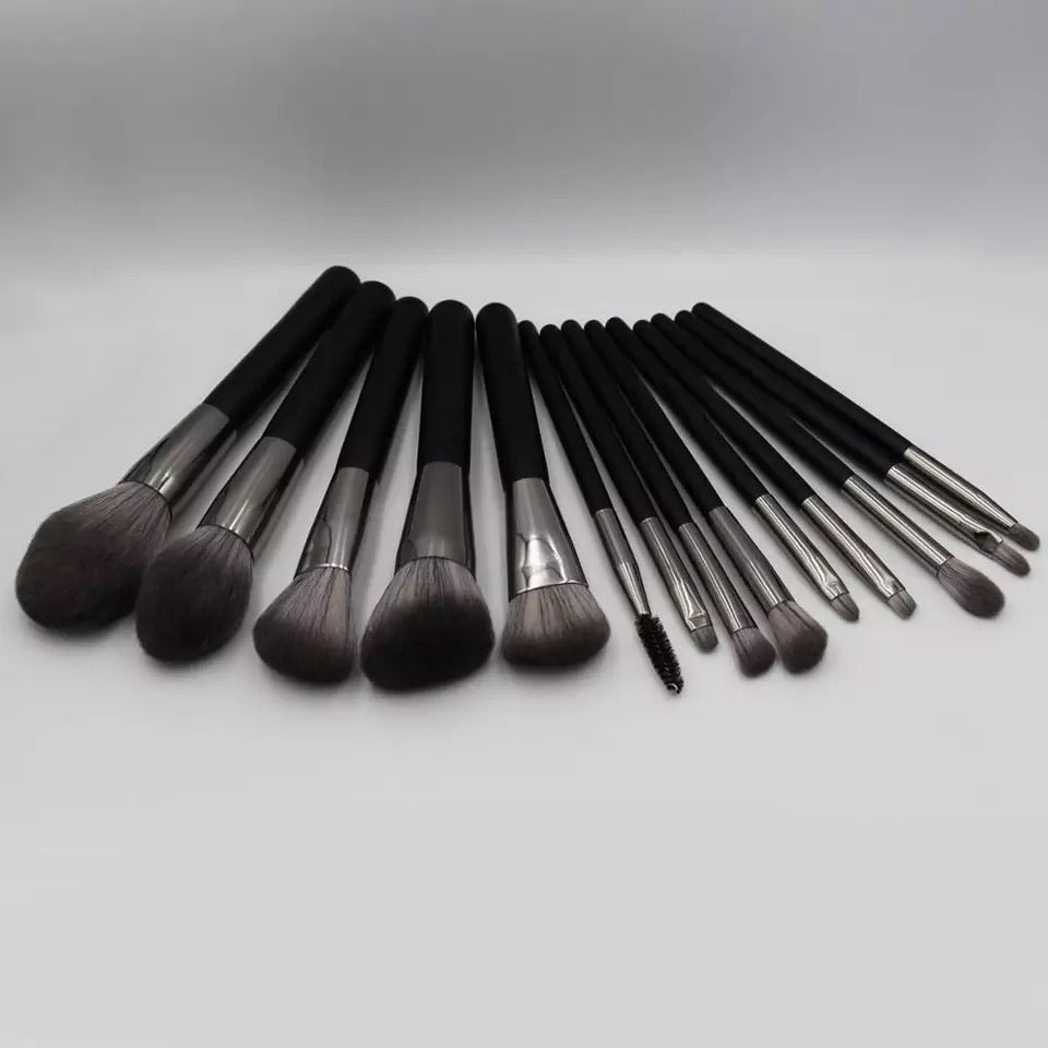 PRIVATE LABEL, Wholesale Luxury PREMIUM quality Black Makeup Brushes. 14 pcs Cosmetic Set (Free Shipping)