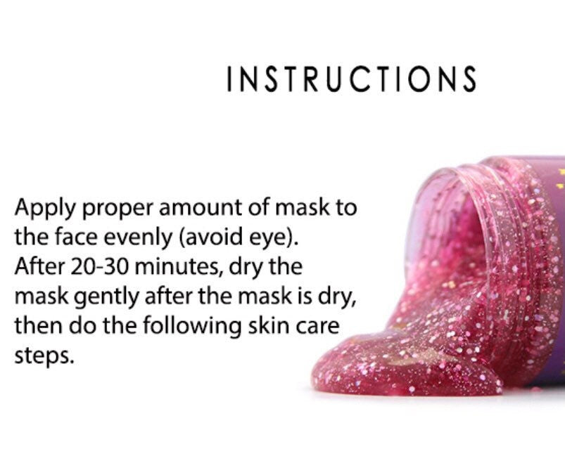 PRIVATE LABEL, Wholesale Luxury PREMIUM quality Deep Cleaning Moisturizing Brightening Unicorn Glitter Mask
