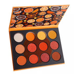 PRIVATE LABEL, Wholesale PREMIUM 50 Piece, Orange Cosmetic Multicoloured Fruit Inspired Eyeshadow Palettes, 5 Colours.