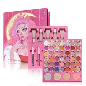 PRIVATE LABEL, Wholesale PREMIUM Glitter Goddess Eyeshadow/ Concealer/ Eye-Liner/ Contour Kit All In One Makeup Palette Set