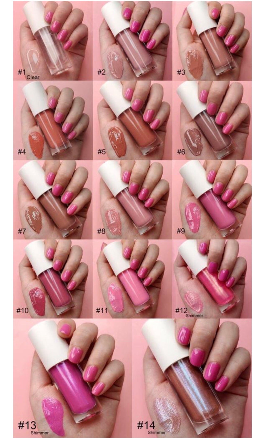 PRIVATE LABEL, Wholesale Luxury PREMIUM quality pre-filled Waterproof Long Lasting Nude/Shimmer Plumping Lipgloss. 27colours (Free Shipping)